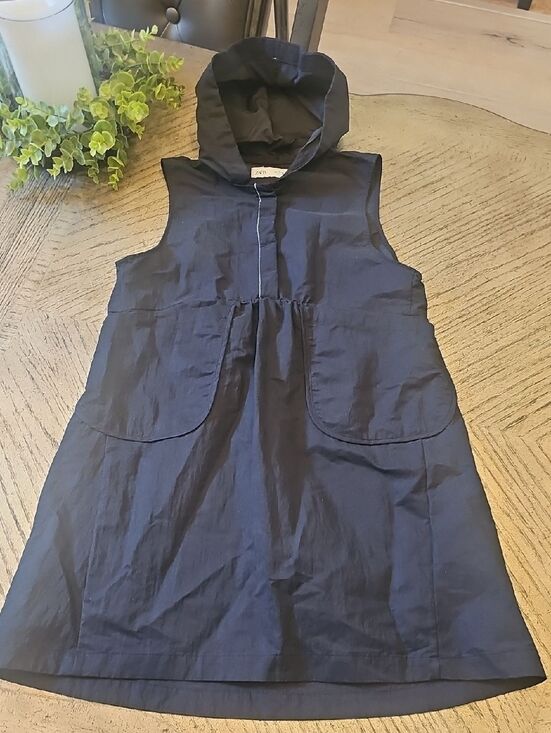 Zara Other - Zara Hooded Waterproof Tech Black Dress Size 11-12
